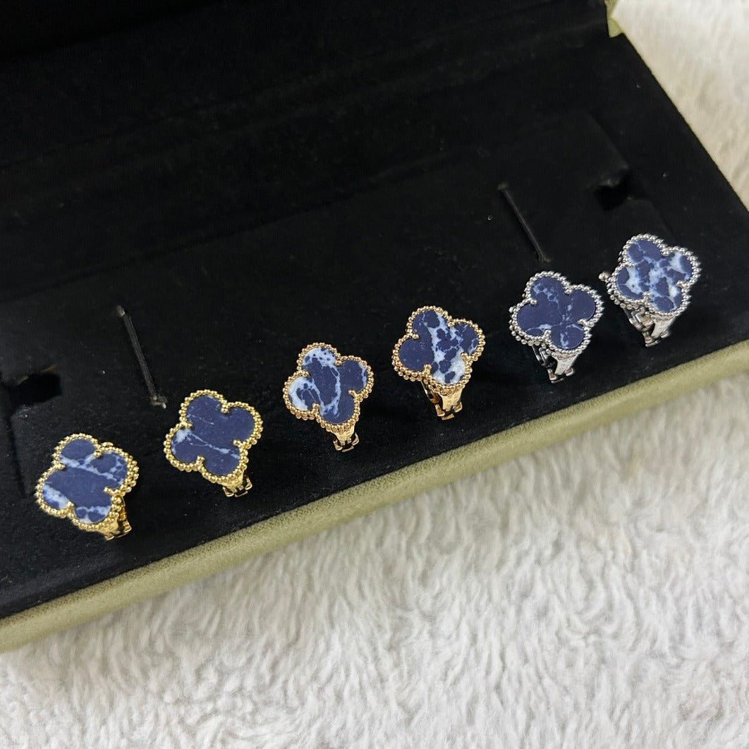 [LumiVibe]CLOVER PIETERSITE MEDIUM STUD EARRINGS