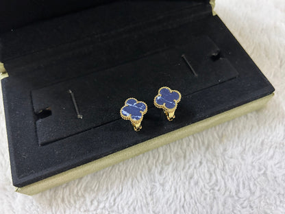[LumiVibe]CLOVER PIETERSITE MEDIUM STUD EARRINGS