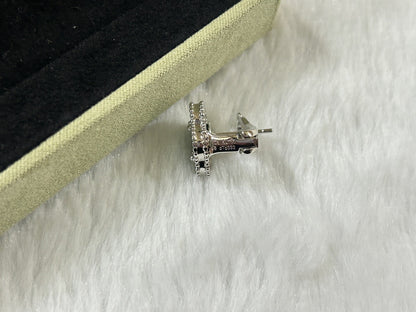 [LumiVibe]CLOVER PIETERSITE MEDIUM STUD EARRINGS
