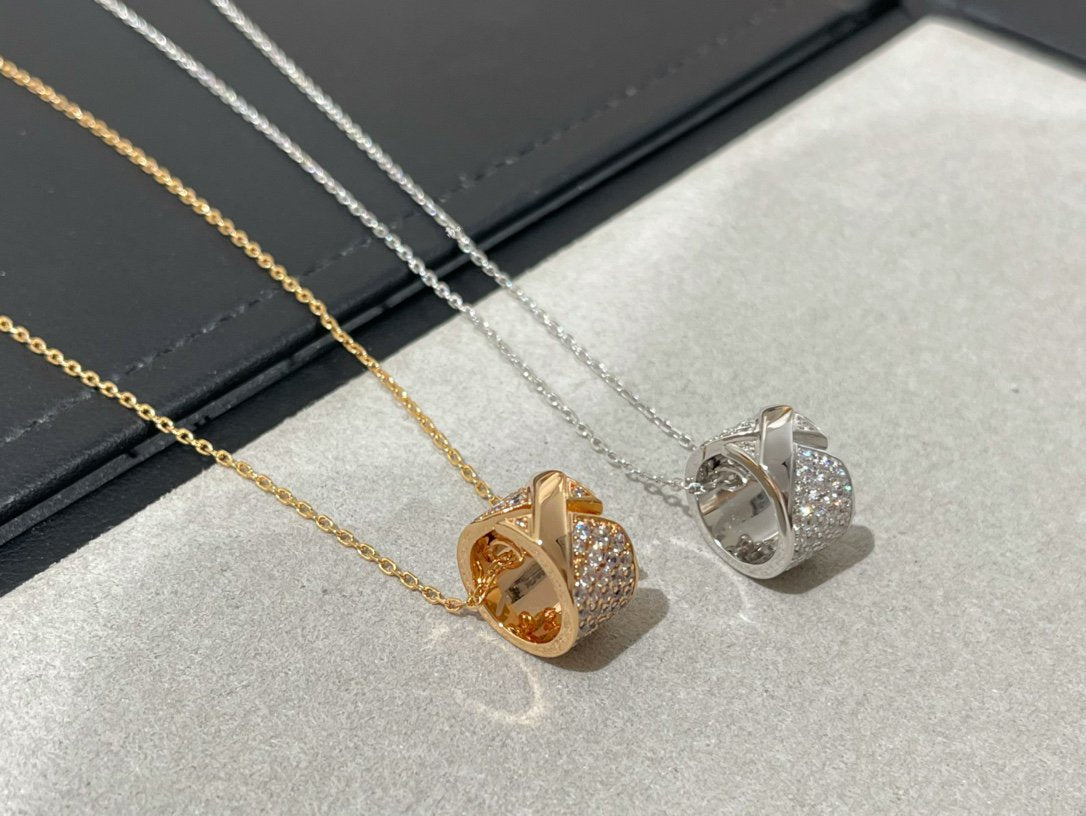 [LumiVibe]LIENS EVIDENCE DIAMOND PAVED NECKLACE