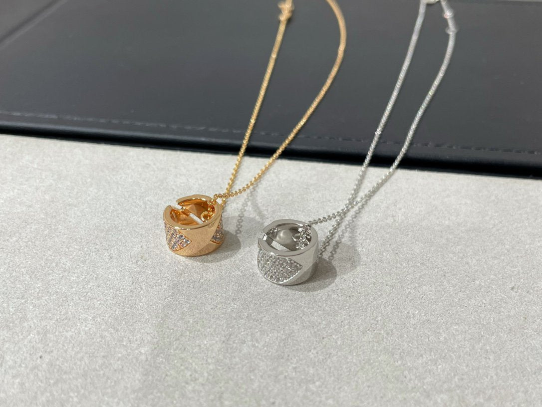 [LumiVibe]LIENS EVIDENCE DIAMOND PAVED NECKLACE