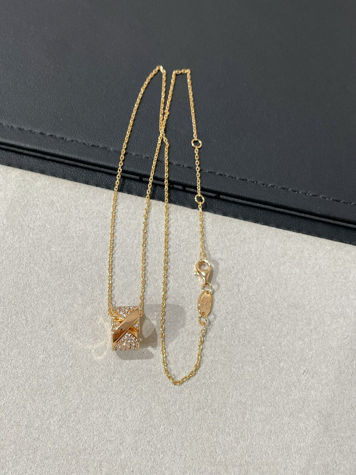 [LumiVibe]LIENS EVIDENCE DIAMOND PAVED NECKLACE