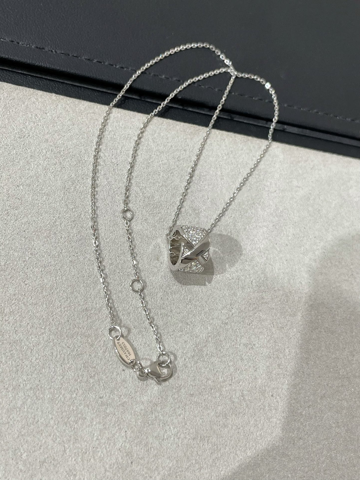 [LumiVibe]LIENS EVIDENCE DIAMOND PAVED NECKLACE