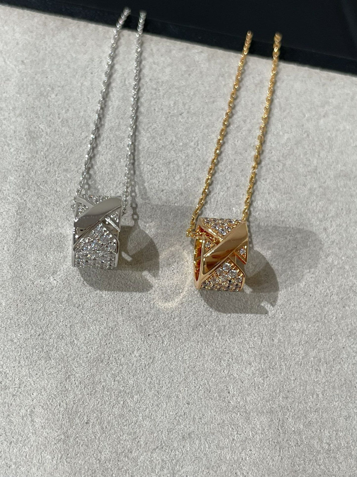 [LumiVibe]LIENS EVIDENCE DIAMOND PAVED NECKLACE