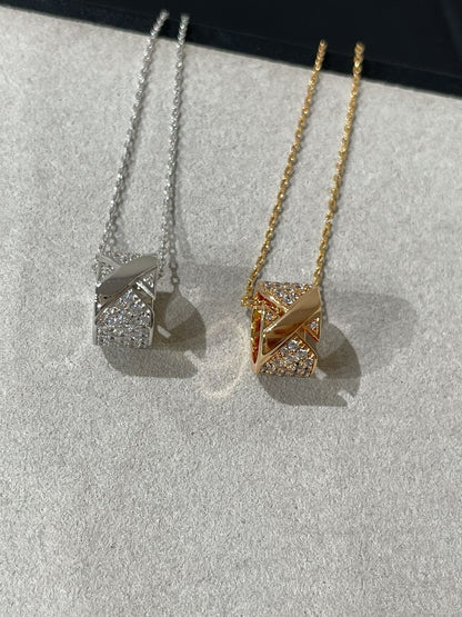 [LumiVibe]LIENS EVIDENCE DIAMOND PAVED NECKLACE