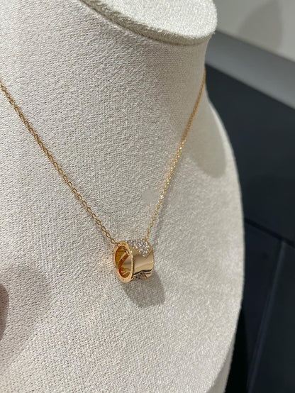 [LumiVibe]LIENS EVIDENCE DIAMOND PAVED NECKLACE