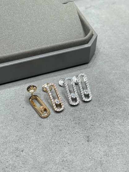 [LumiVibe]MOVE UNO STUD DIAMOND PAVED EARRINGS