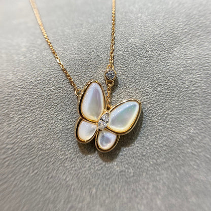 [LumiVibe]BUTTERFLY MOP DIAMOND NECKLACE