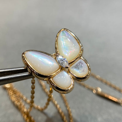 [LumiVibe]BUTTERFLY MOP DIAMOND NECKLACE