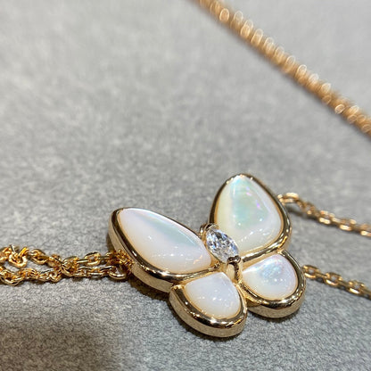 [LumiVibe]BUTTERFLY MOP DIAMOND NECKLACE