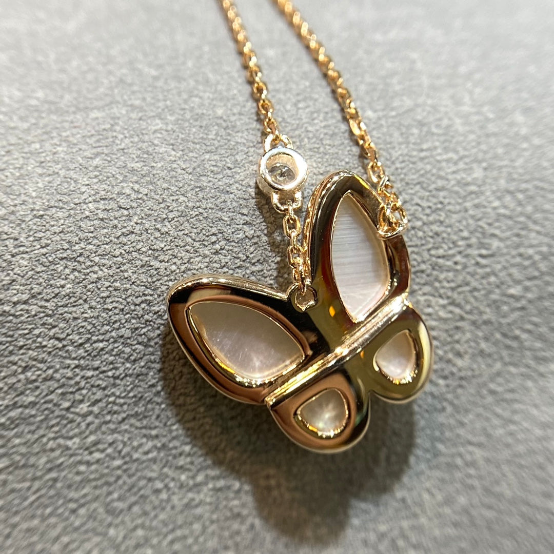 [LumiVibe]BUTTERFLY MOP DIAMOND NECKLACE