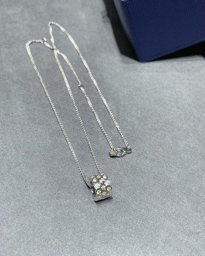 [LumiVibe]BEE LOVE DIAMOND PAVED 3 ROW NECKLACE