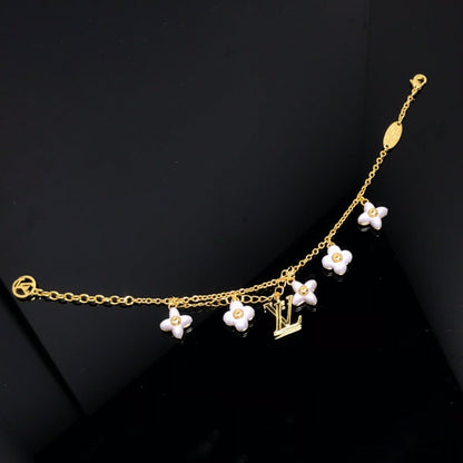 [LumiVibe]LOGO 6 MOTIF STAR AND SUN GOLD BRACELET