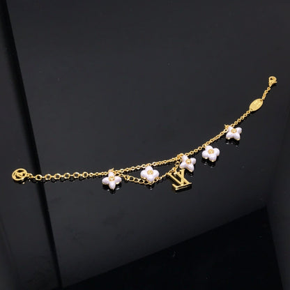 [LumiVibe]LOGO 6 MOTIF STAR AND SUN GOLD BRACELET