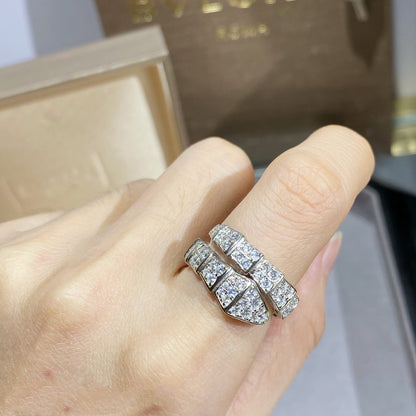 [LumiVibe]SERPENTI RING SILVER DIAMOND PAVED