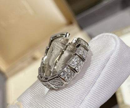 [LumiVibe]SERPENTI RING SILVER DIAMOND PAVED