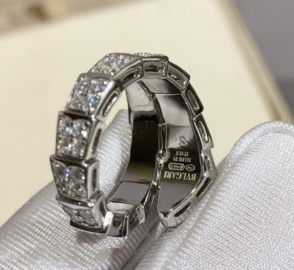 [LumiVibe]SERPENTI RING SILVER DIAMOND PAVED