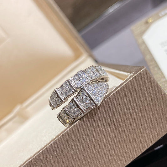 [LumiVibe]SERPENTI RING SILVER DIAMOND PAVED