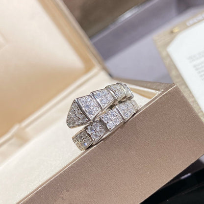 [LumiVibe]SERPENTI RING SILVER DIAMOND PAVED