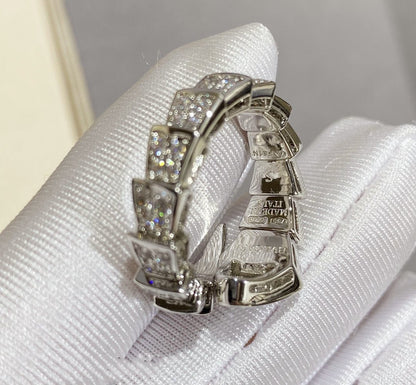 [LumiVibe]SERPENTI LARGE RING SILVER DIAMOND PAVED
