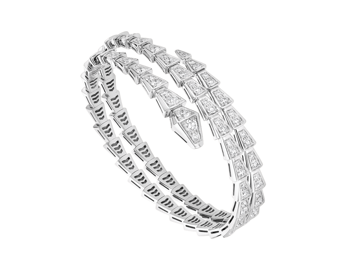 [LumiVibe]SERPENTI BRACELET SILVER DIAMOND DOUBLE ROW