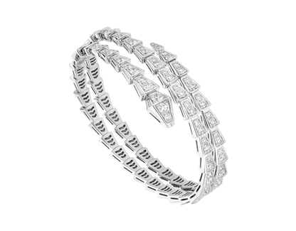 [LumiVibe]SERPENTI BRACELET SILVER DIAMOND DOUBLE ROW