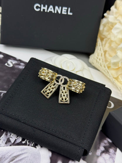 [LumiVibe]25K Hollow Bow Brooch