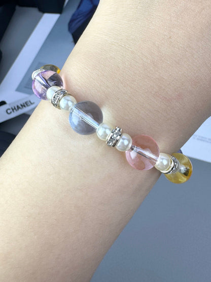 [LumiVibe]Colorful Transparent Resin Bracelet