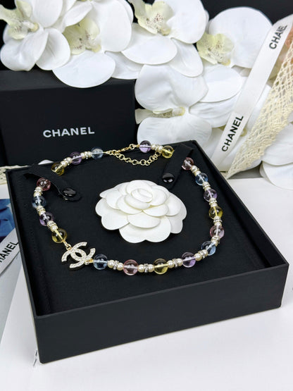 [LumiVibe]26C New Spring Collection Colorful Transparent Resin Necklace