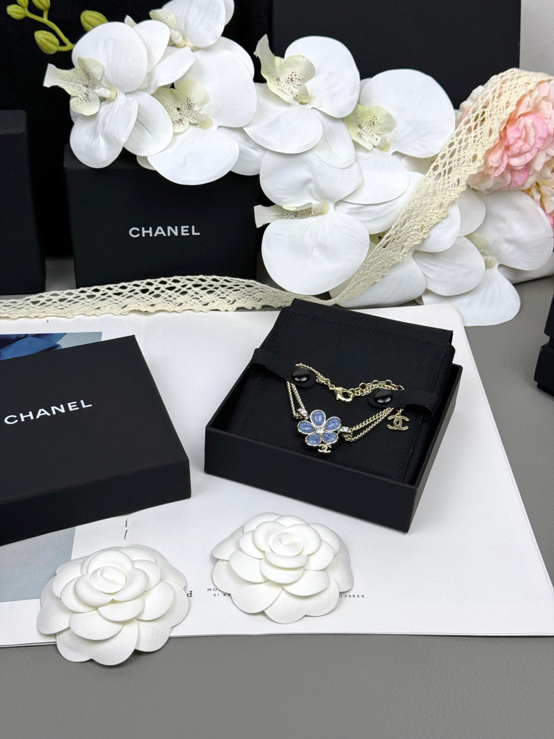 [LumiVibe]VOLTE New Blue Floral Double-Layer Bracelet