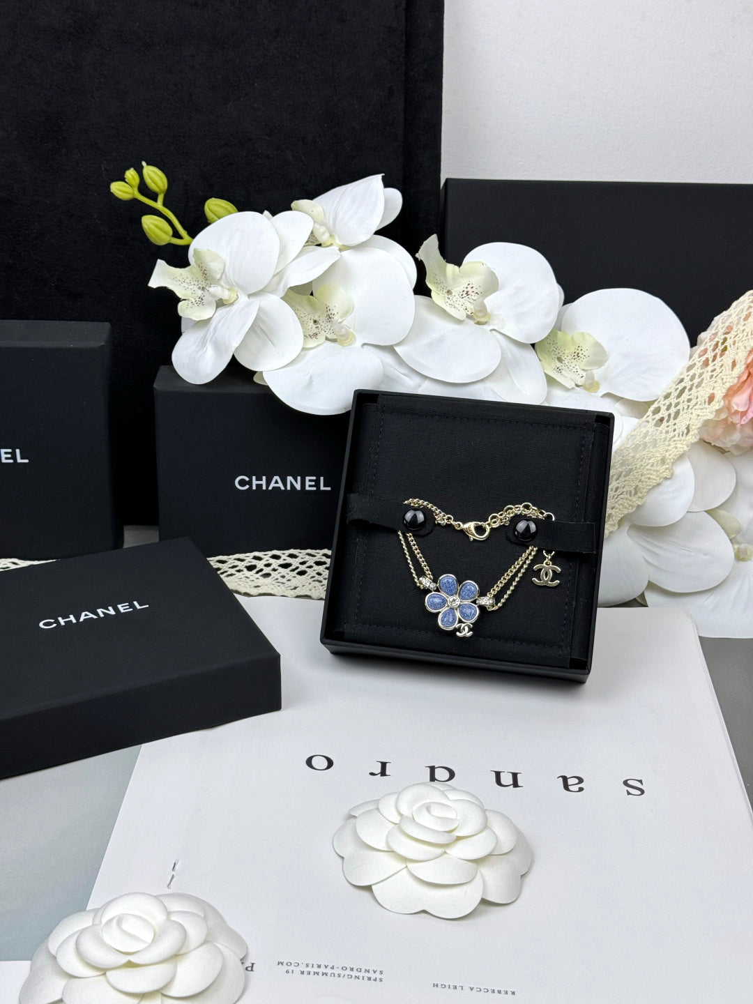 [LumiVibe]VOLTE New Blue Floral Double-Layer Bracelet