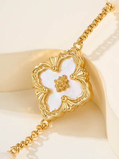 [LumiVibe]B.C.L ENAMELED Three-Flower Bracelet（Trumpet)