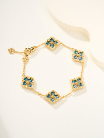 [LumiVibe]B.C.L ENAMELED Five-Flower Bracelet（Various Colors)