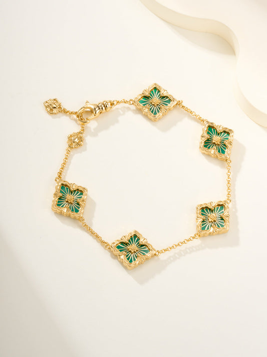 [LumiVibe]B.C.L ENAMELED Five-Flower Bracelet（Various Colors)