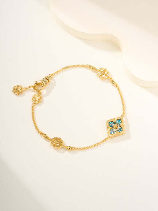 [LumiVibe]B.C.L ENAMELED One-Flower Bracelet（Various Colors)