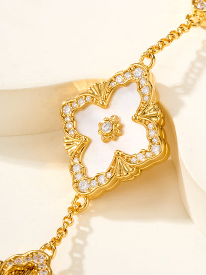 [LumiVibe]B.C.L ENAMELED Five-Flower Bracelet（Various Colors) BIG SIZE