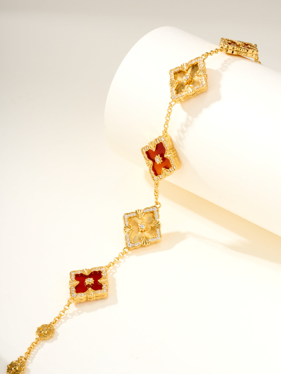 [LumiVibe]B.C.L ENAMELED Five-Flower Bracelet（Various Colors) BIG SIZE