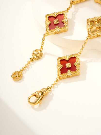 [LumiVibe]B.C.L ENAMELED Five-Flower Bracelet（Various Colors) BIG SIZE