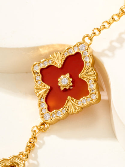 [LumiVibe]B.C.L ENAMELED Five-Flower Bracelet（Various Colors) BIG SIZE