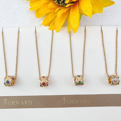 [LumiVibe] B.C.L “Little Waist” Enamel  NECKLACE（Various colors
