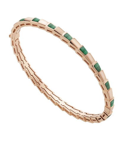 [LumiVibe]SERPENTI BRACELET PINK GOLD MALACHITE