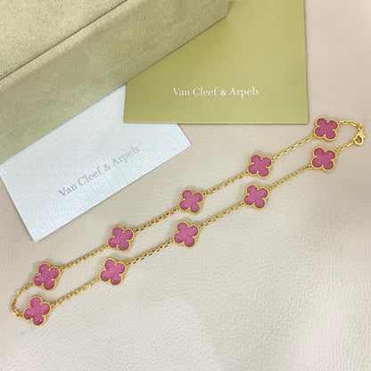 [Lumivibe Jewelry]CLOVER 10 MOTIFS  NEW BUBBLE PINK ENAMEL