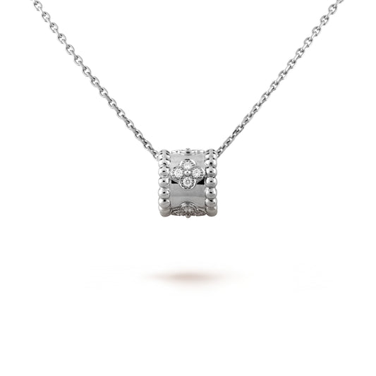 [LumiVibe]PERLEE PEDANT SIVLER DIAMOND NECKLACE