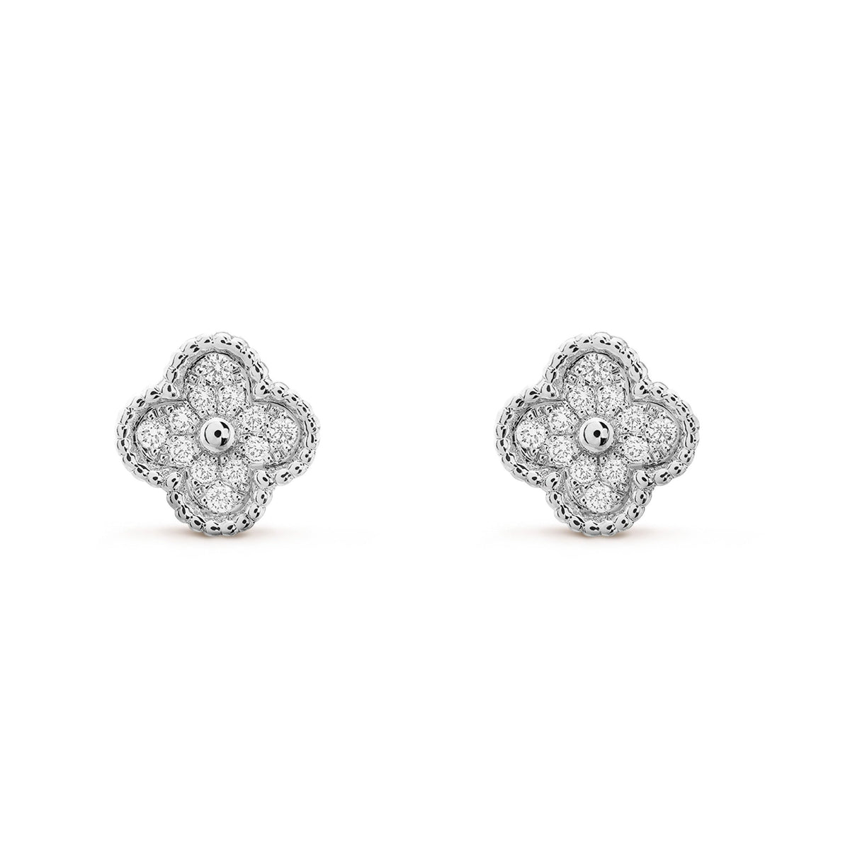 [LumiVibe]CLOVER MINI DIAMOND STUD EARRINGS