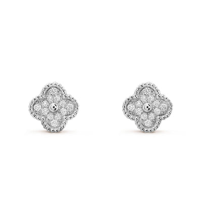 [LumiVibe]CLOVER MINI DIAMOND STUD EARRINGS