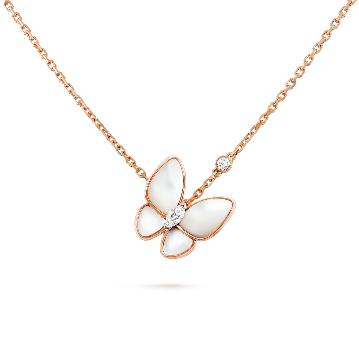 [LumiVibe]BUTTERFLY MOP DIAMOND NECKLACE