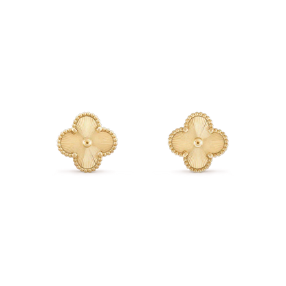 [LumiVibe]CLOVER MINI 9.5MM LASER EARRINGS