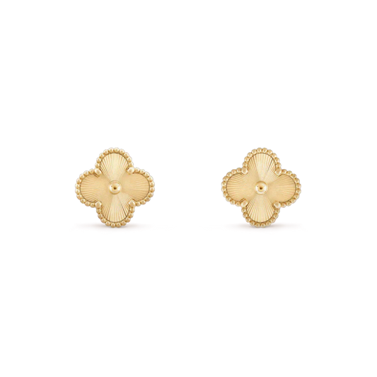 [LumiVibe]CLOVER MINI 9.5MM LASER EARRINGS