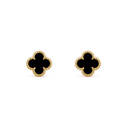 [LumiVibe]CLOVER MINI 9.5MM BLACK MOP EARRINGS