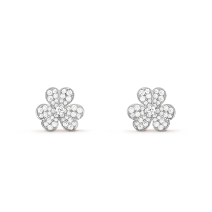 [LumiVibe]CLOVER COMOS DIAMOND EARRINGS SILVER